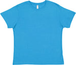 Load image into Gallery viewer, Vintage Turquoise blank youth cotton fine jersey crew neck T-shirt shown from the front on a white background.
