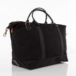 Load image into Gallery viewer, Weekender - Canvas &amp; Leather Travel Bag -- Solid Black
