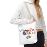 Load image into Gallery viewer, Tote Bag featuring Dominican Republic Design, Beach Bag, Travel Tote, Floral Tote, Summer Accessory, Gift for Travelers
