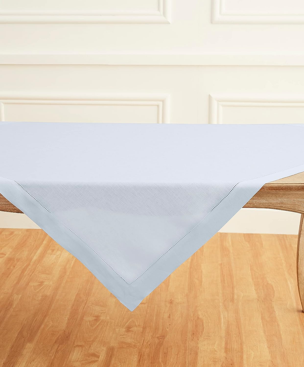 Hemstitched Table Linens (Light Blue Color)