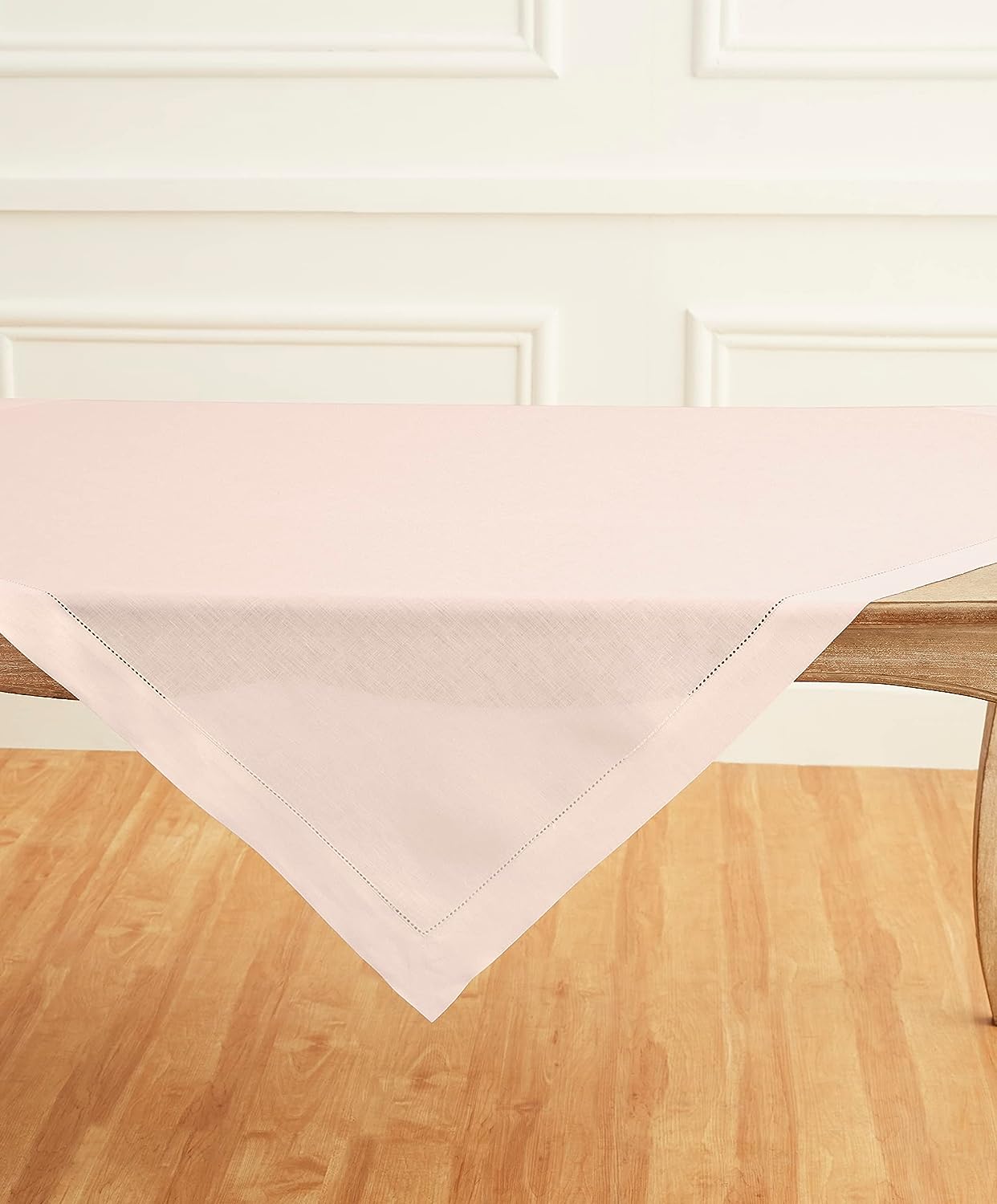 Hemstitched Table Linens (Light Pink Color)