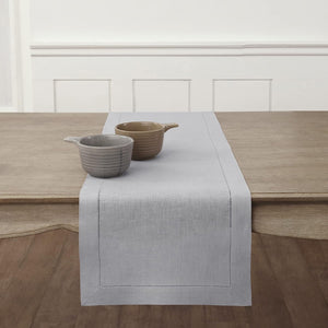 Hemstitched Table Linens (Soft Grey Color)