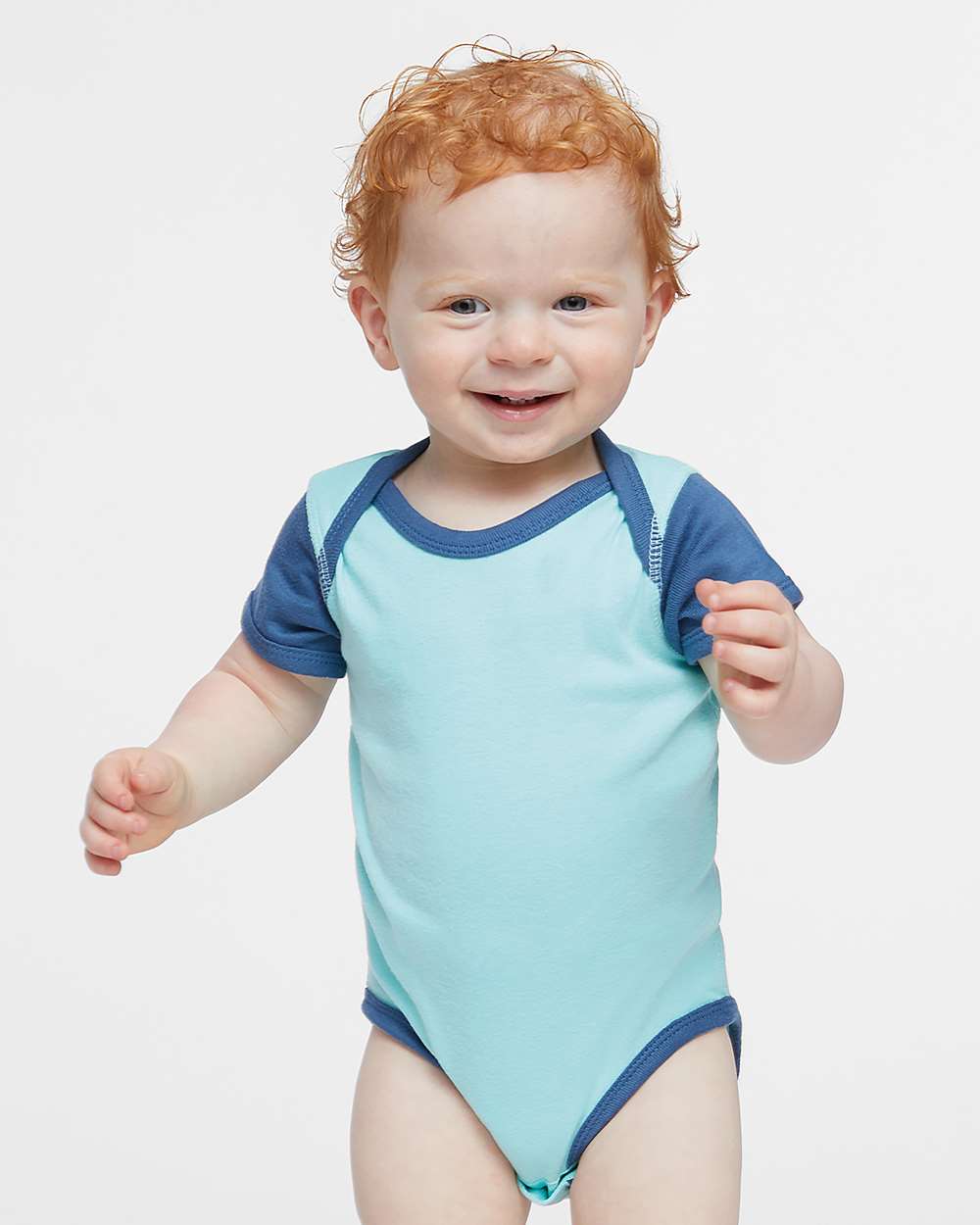 Short Sleeve -- Baby Onesie / Bodysuit -- 100% Cotton -- Chill / Indigo