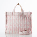 Load image into Gallery viewer, Block Print Tote – Powder Pink

