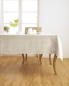 Hemstitched Table Linens (Light Natural Color)