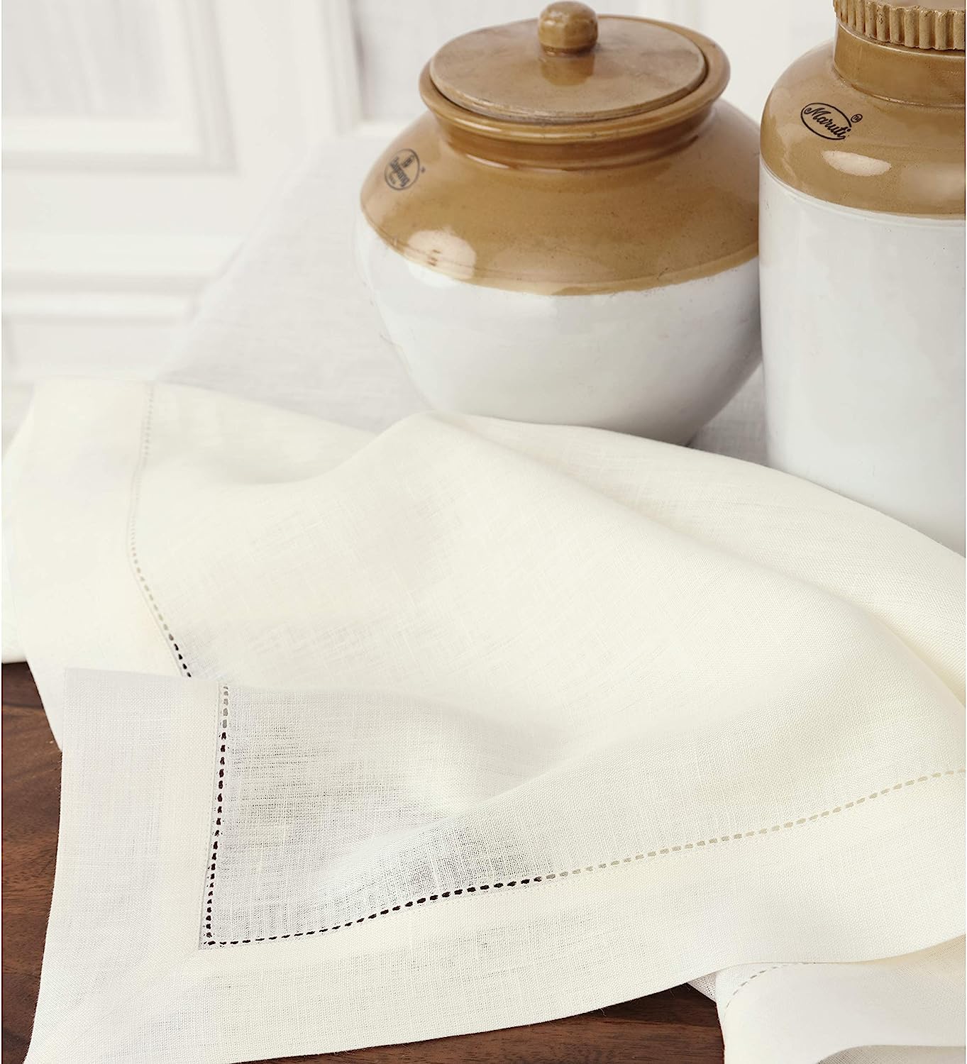 Hemstitched Table Linens (Cream Color)