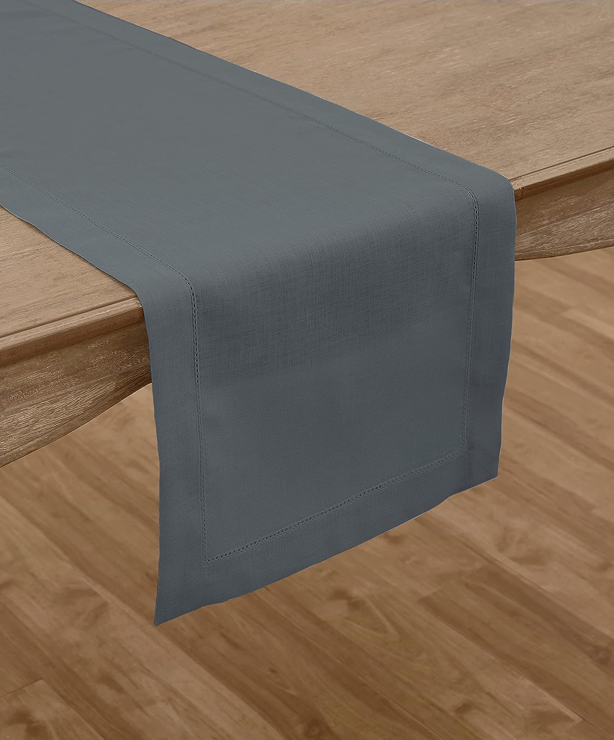 Hemstitched Table Linens (Dark Grey Color)