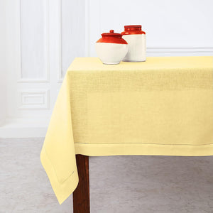 Hemstitched Table Linens (Yellow Color)