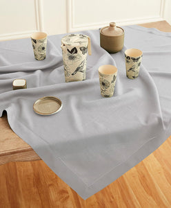 Hemstitched Table Linens (Soft Grey Color)