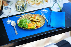 Hemstitched Table Linens (Royal Blue Color)