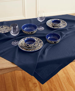 Hemstitched Table Linens (Navy Color)
