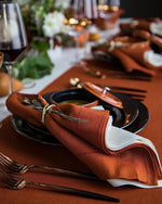Load image into Gallery viewer, Hemstitched Table Linens (Cinnamon Color)
