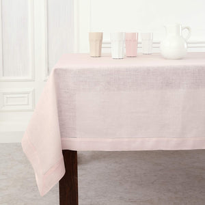 Hemstitched Table Linens (Light Pink Color)