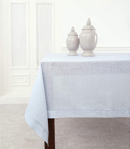 Hemstitched Table Linens (Light Blue Color)