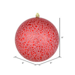 Load image into Gallery viewer, Red --- Drilled Crackle Finish Ball Ornament -- Various Sizes by Vickerman®
