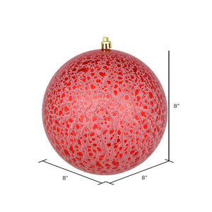 Red --- Drilled Crackle Finish Ball Ornament -- Various Sizes by Vickerman®