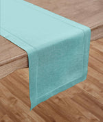 Load image into Gallery viewer, Hemstitched Table Linens (Aqua Blue Color)
