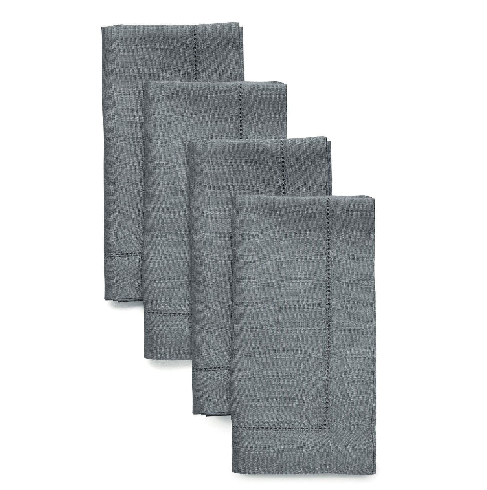 Hemstitched Table Linens (Dark Grey Color)