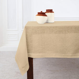 Hemstitched Table Linens (Beige Color)