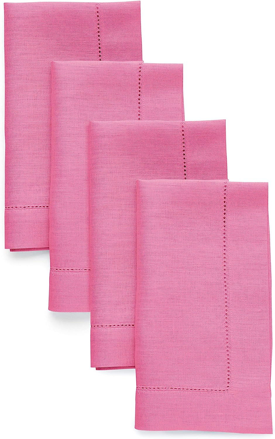 Hemstitched Table Linens (Pink Flamingo Color)