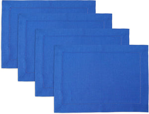 Hemstitched Table Linens (Royal Blue Color)