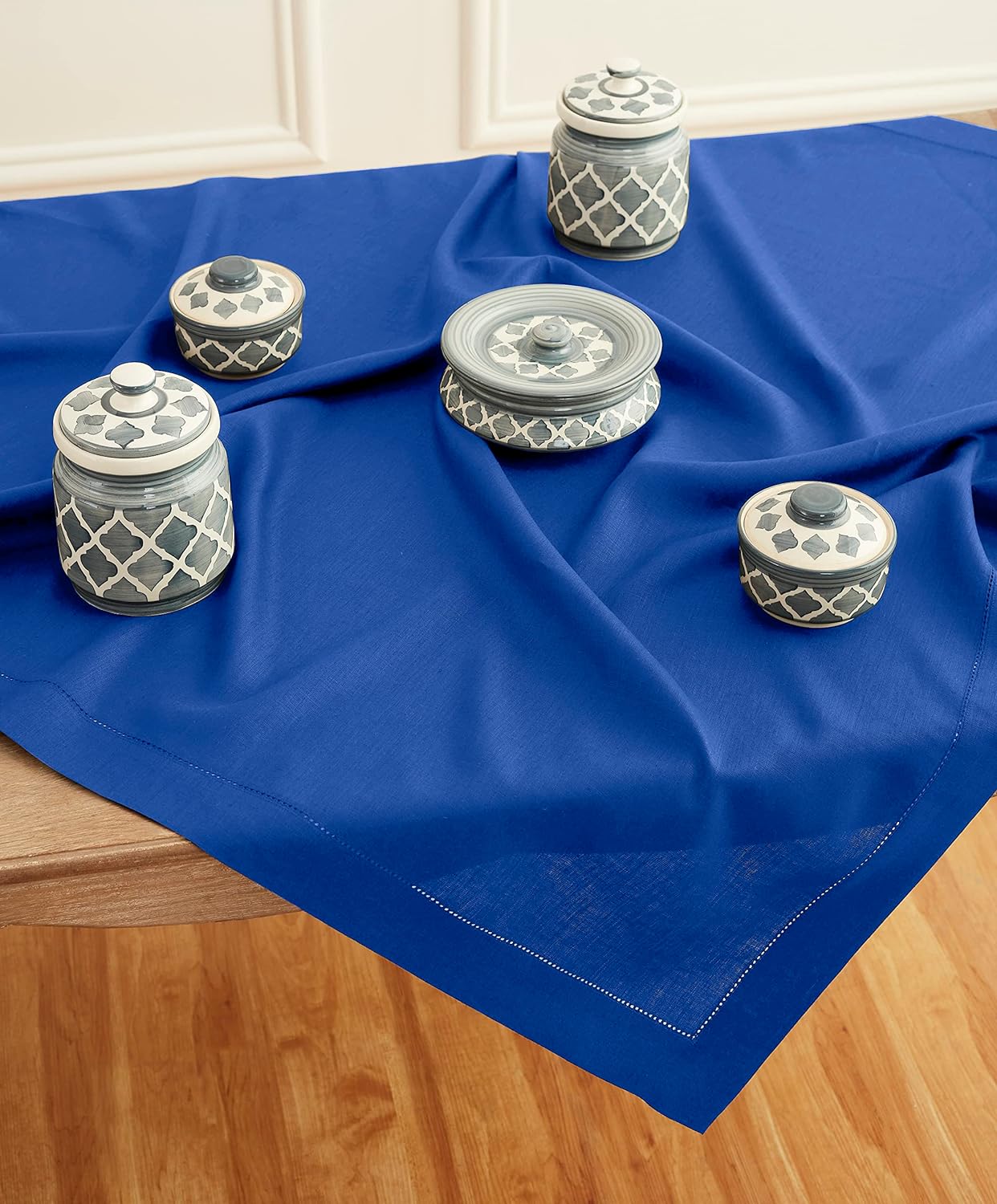 Hemstitched Table Linens (Royal Blue Color)