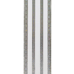 Load image into Gallery viewer, 1 ½ inch x 10 yards ---  Silver --- Sheer Metallic Stripes Value Christmas Ribbon
