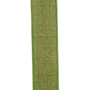 1 ½ inch x 10 yards --- Every Day Linen Value Wired Edge Ribbon --- Moss