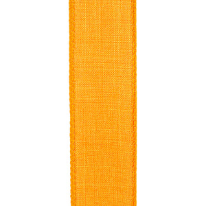 1 ½ inch x 10 yards --- Every Day Linen Value Wired Edge Ribbon --- Orange