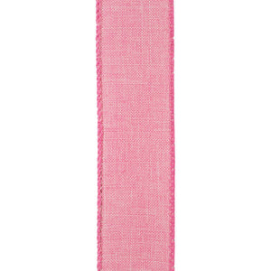 1 ½ inch x 10 yards --- Every Day Linen Value Wired Edge Ribbon --- Pink