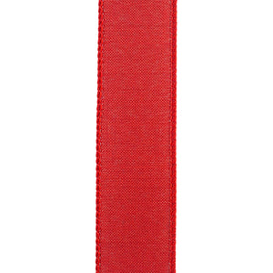 1 ½ inch x 10 yards --- Every Day Linen Value Wired Edge Ribbon --- Red