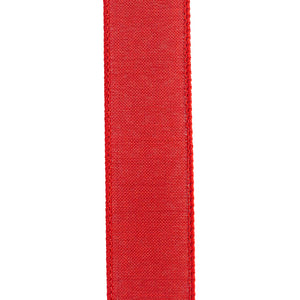 1 ½ inch x 10 yards --- Every Day Linen Value Wired Edge Ribbon --- Red