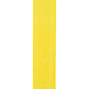 1 ½ inch x 10 yards --- Every Day Linen Value Wired Edge Ribbon --- Yellow