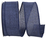 Load image into Gallery viewer, 1 ½ inch x 10 yards --- Every Day Linen Value Wired Edge Ribbon --- Denim
