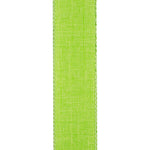 Load image into Gallery viewer, 1 ½ inch x 10 yards --- Every Day Linen Value Wired Edge Ribbon --- Lime
