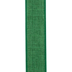 Load image into Gallery viewer, 1 ½ inch x 10 yards --- Every Day Linen Value Wired Edge Ribbon --- Emerald
