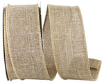 Load image into Gallery viewer, 1 ½ inch x 10 yards --- Every Day Linen Value Wired Edge Ribbon --- Natural
