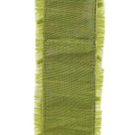 Load image into Gallery viewer, 10 yards --- 2.5 inch -- Lime Fringe Traditional Plaid Wired Edge - Christmas Ribbon
