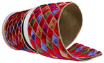 Load image into Gallery viewer, 5 yards --- 4 inch -- Diamond Velvet (Wine) Jewel Deluxe Wired Edge - Christmas Ribbon
