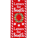 Load image into Gallery viewer, 10 yards --- 2 ½ inch --  Letters for SANTA - Wired Edge Ribbon
