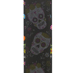 Load image into Gallery viewer, 10 yards --- 2 ½ inch -- &quot;Day of the Dead&quot; -- Bright Skulls Wired Edge Ribbon, Black
