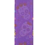 Load image into Gallery viewer, 10 yards --- 2 ½ inch -- &quot;Day of the Dead&quot; -- Bright Skulls Wired Edge Ribbon, Purple
