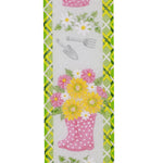 Load image into Gallery viewer, Gardening Posie Wired Plaid Edge Ribbon –-- 2-1/2 Inch x 10 Yards
