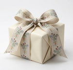 Load image into Gallery viewer, Dainty Floral Bouquet Linen Ribbon -- 1-1/2 Inch x 25 Yards
