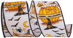 Load image into Gallery viewer, 10 yards --- 2 ½ inch --  Witches Hat and Pumpkins Wired Edge Ribbon
