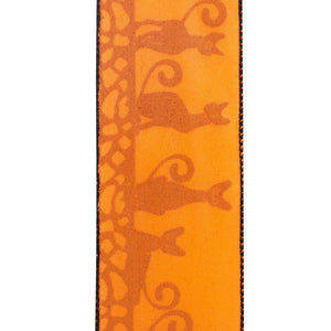 10 yards --- 2 ½ inch -- Cats Flocked Wired Edge Ribbon