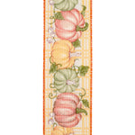 Load image into Gallery viewer, 10 yards --- 2 ½ inch --  Pumpkin Colors Plaid Linen Wired Edge Ribbon
