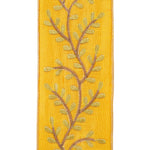 Load image into Gallery viewer, 5 yards --- 4 inch -- Deluxe Vine Sunset Embroidery Wired Edge Ribbon

