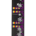 Load image into Gallery viewer, 10 yards --- 2 ½ inch -- Witches Legs  &amp; Spider Webs Glitter Wired Edge Ribbon, Black
