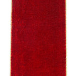 Load image into Gallery viewer, Velvet Plush Texture Deluxe Backed Wired Edge --- (Red / Gold Color) -- (Various Sizes) -- Christmas Ribbon
